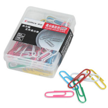 Office supplies Assorted color paper clip 32mm colourful novelty flat  paper clips